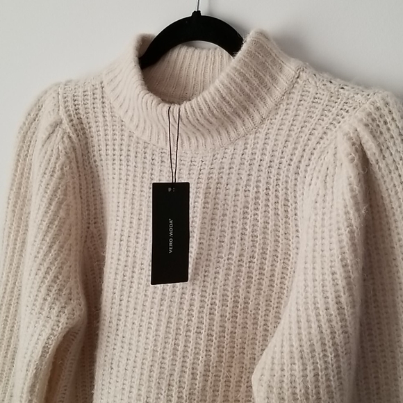 💕Vero Moda Highneck Whool Bishop Sleeve Shirt - Picture 4 of 6